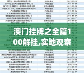 澳門(mén)掛牌正版掛牌完整掛牌，澳門(mén)正版掛牌完整指南
